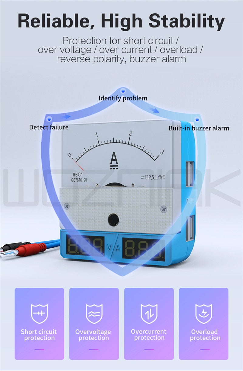 JC Aixun Epower-Ep01 Intelligent Maintenance Power Meter for iOS and Android Support Android / Lighting cable Current regulator