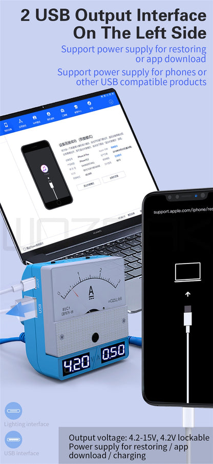 JC Aixun Epower-Ep01 Intelligent Maintenance Power Meter for iOS and Android Support Android / Lighting cable Current regulator