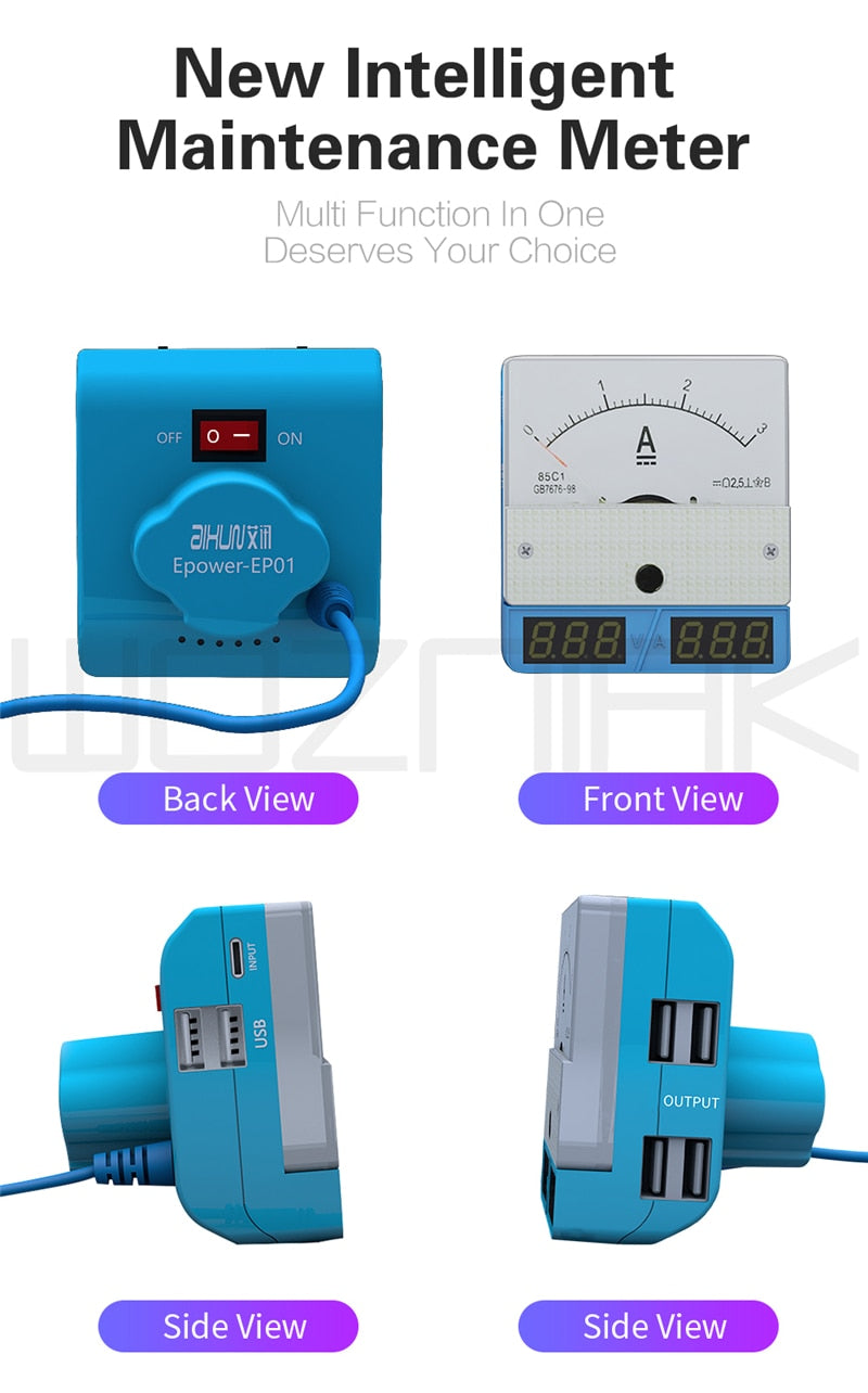 JC Aixun Epower-Ep01 Intelligent Maintenance Power Meter for iOS and Android Support Android / Lighting cable Current regulator